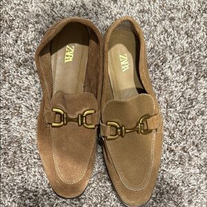 Zara Brown Loafers Slip-Ons